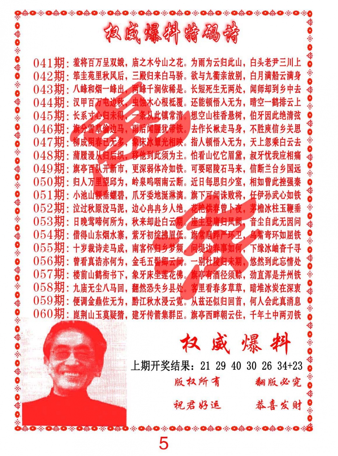 058期权威爆料特码诗[图]