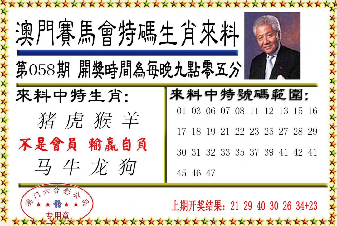 058期特码生肖来料[图]