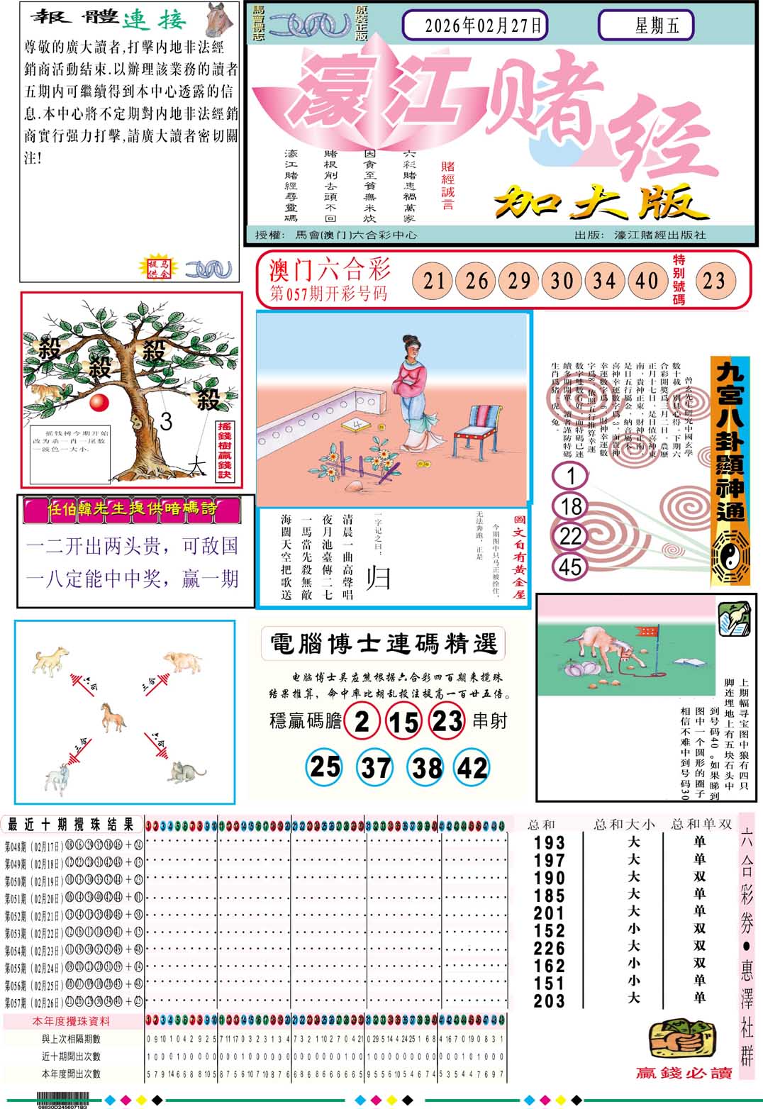 058期濠江赌经A加大版[图]