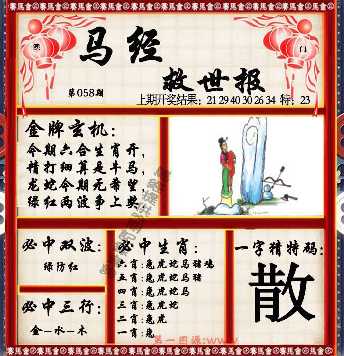 058期马经救世报[图]