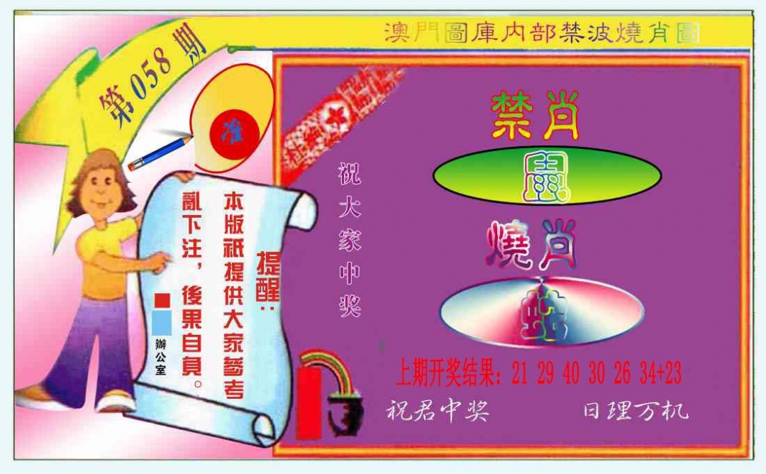 058期禁波烧肖图[图]