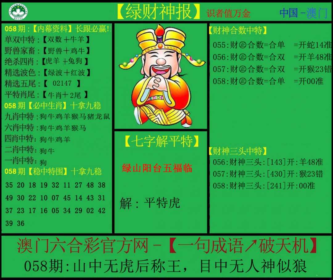 058期绿财神[图]