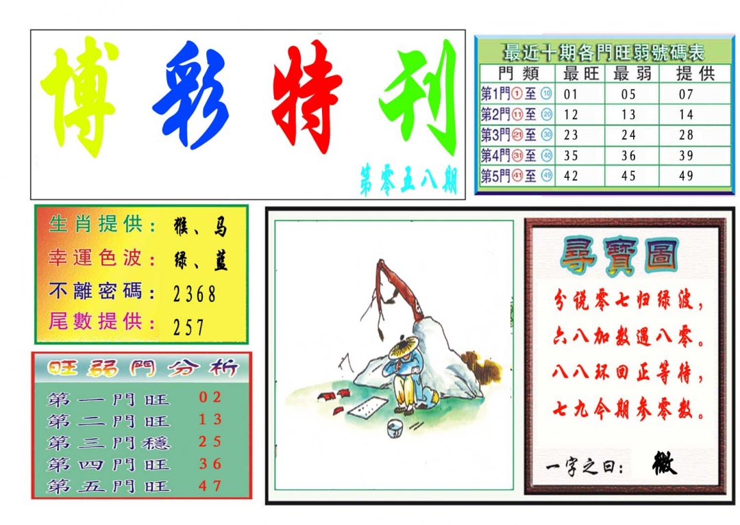 058期博彩特刊[图]