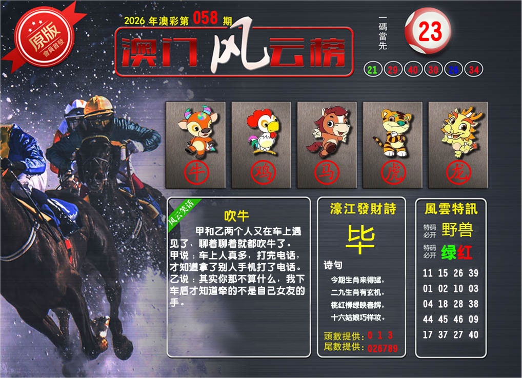 058期澳门风云榜[图]