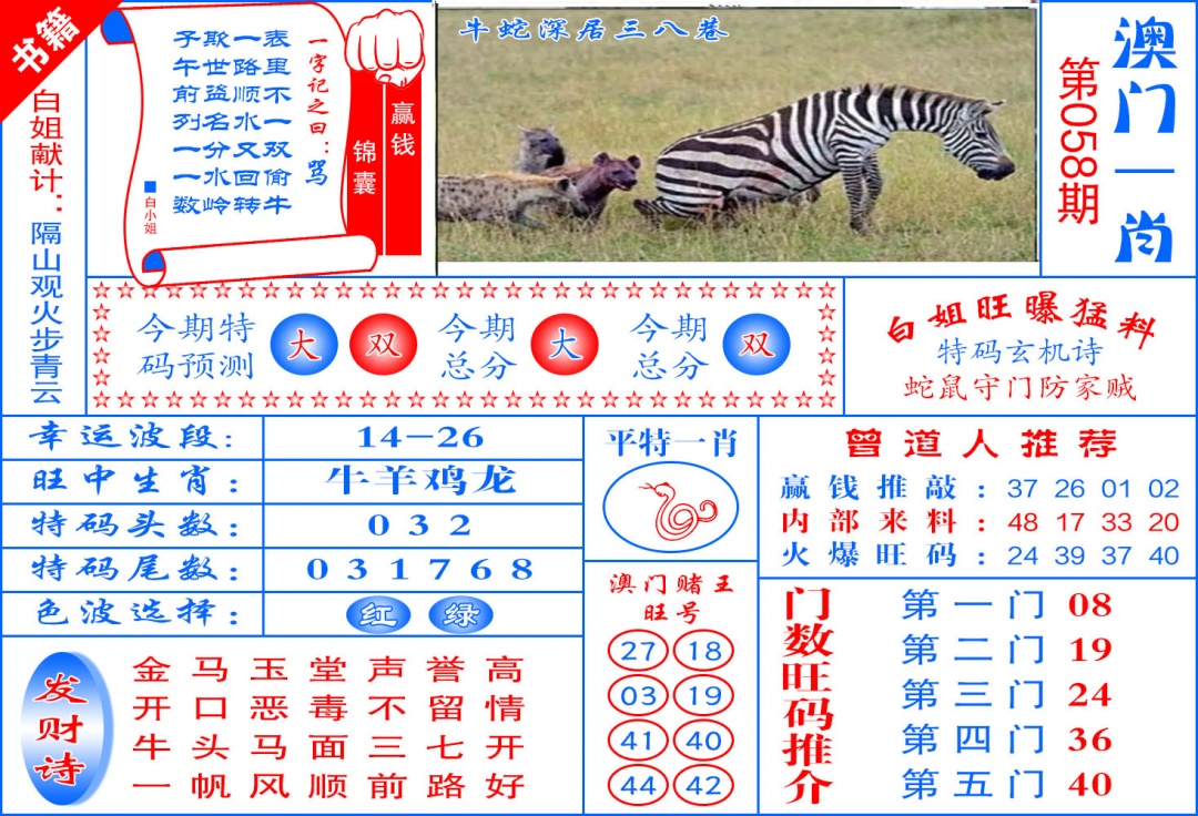 058期澳门东北虎[图]