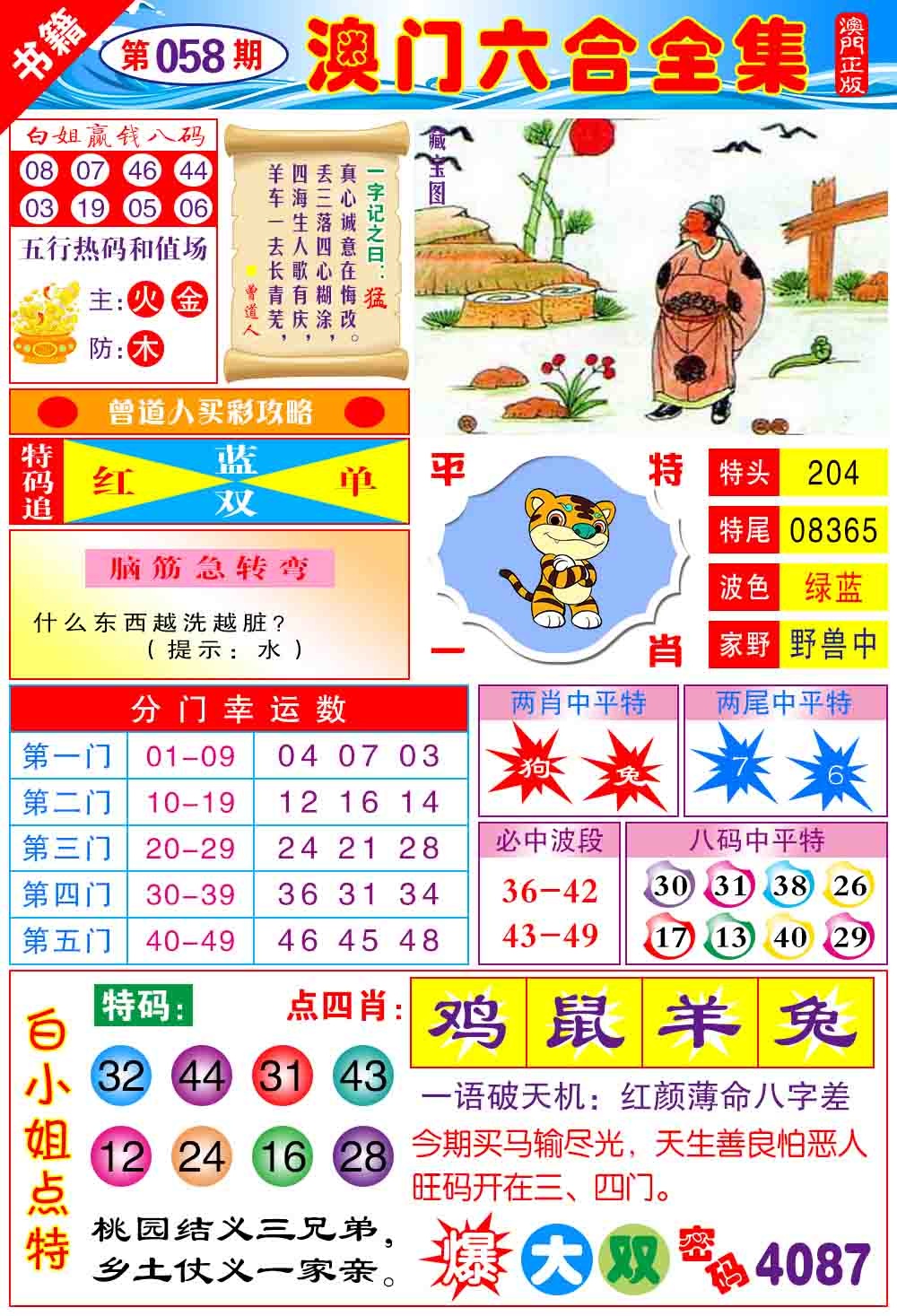 058期澳门全集六合[图]