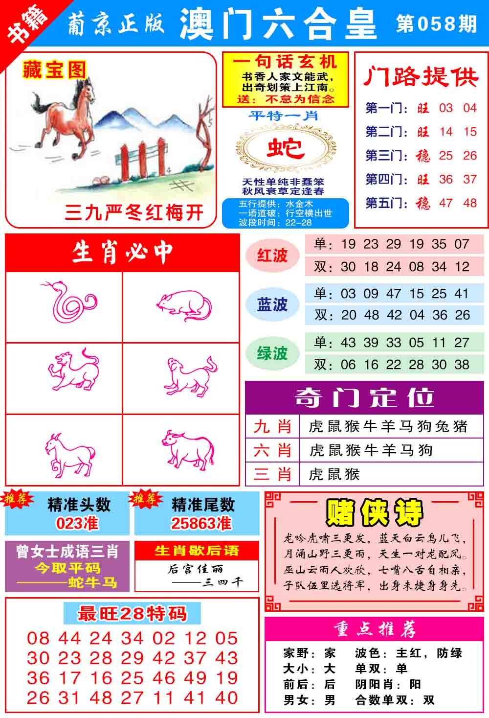 058期澳门六合皇心水[图]