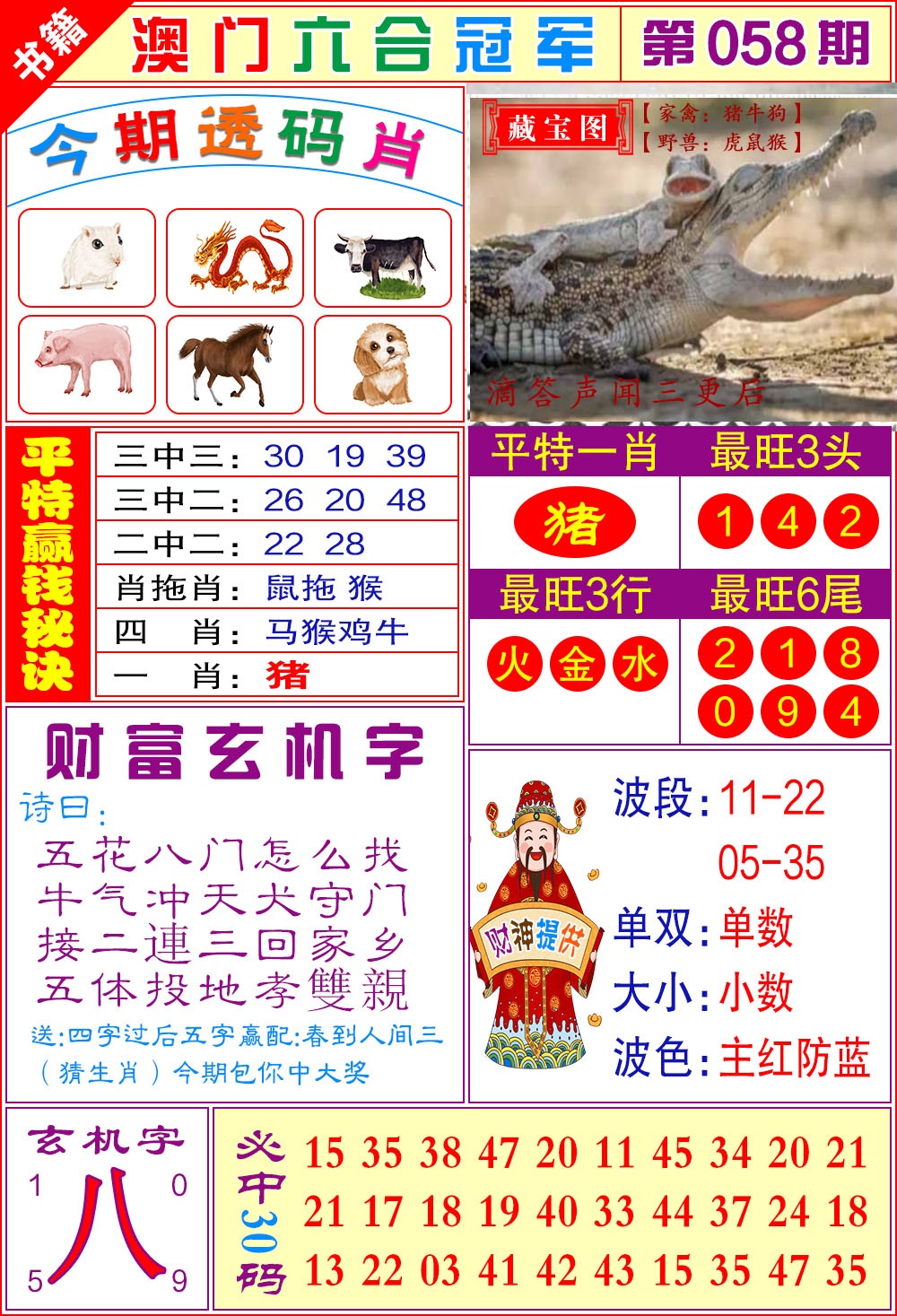 058期澳门六合冠军[图]