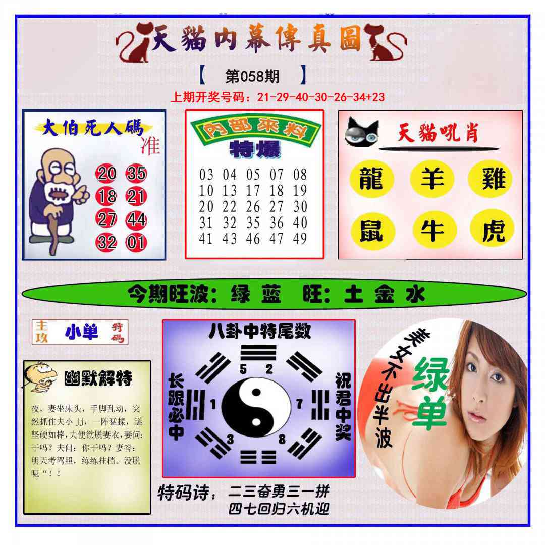 058期内幕传真图[图]