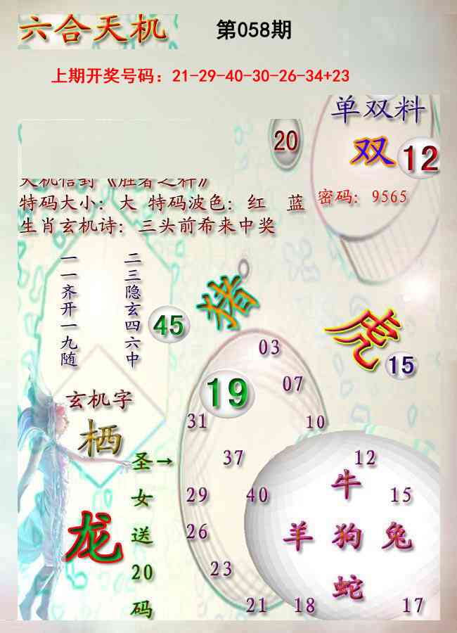 058期天机报[图]