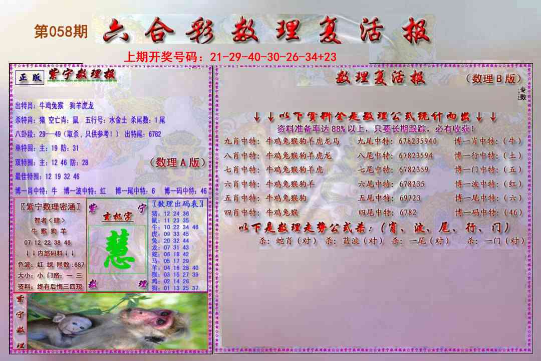 058期数理复活报[图]