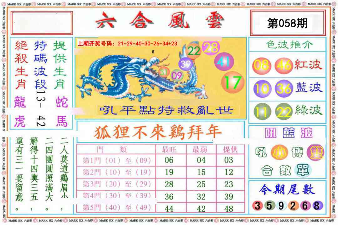058期六合风云《另版》[图]