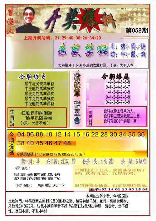 058期开奖爆料(新图推荐)[图]