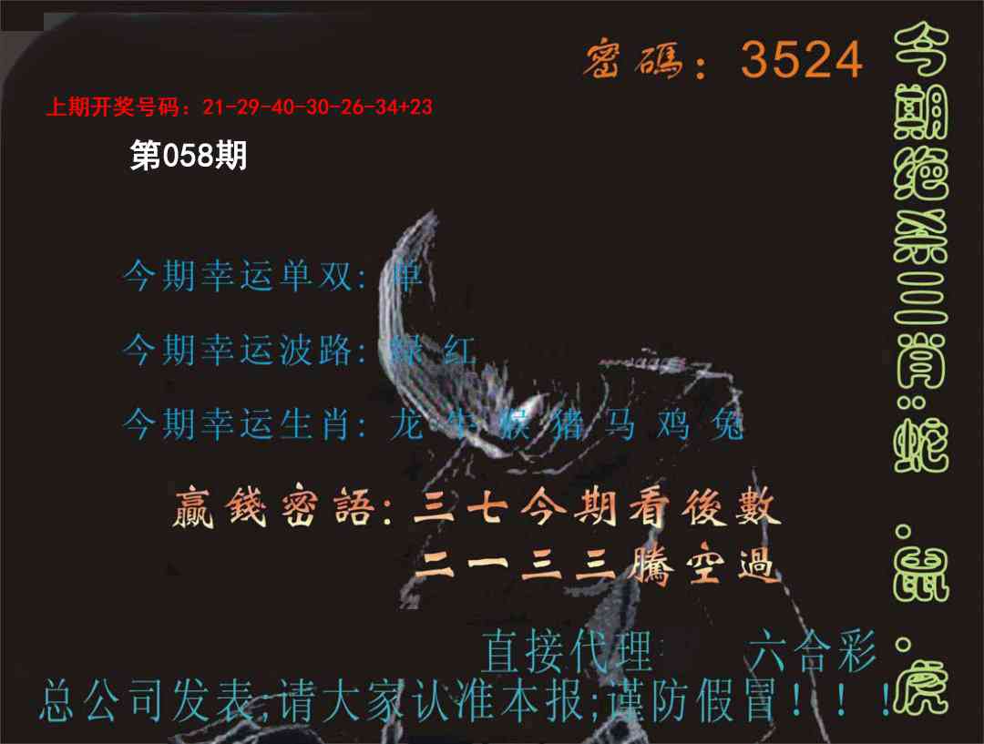 058期特码报[图]