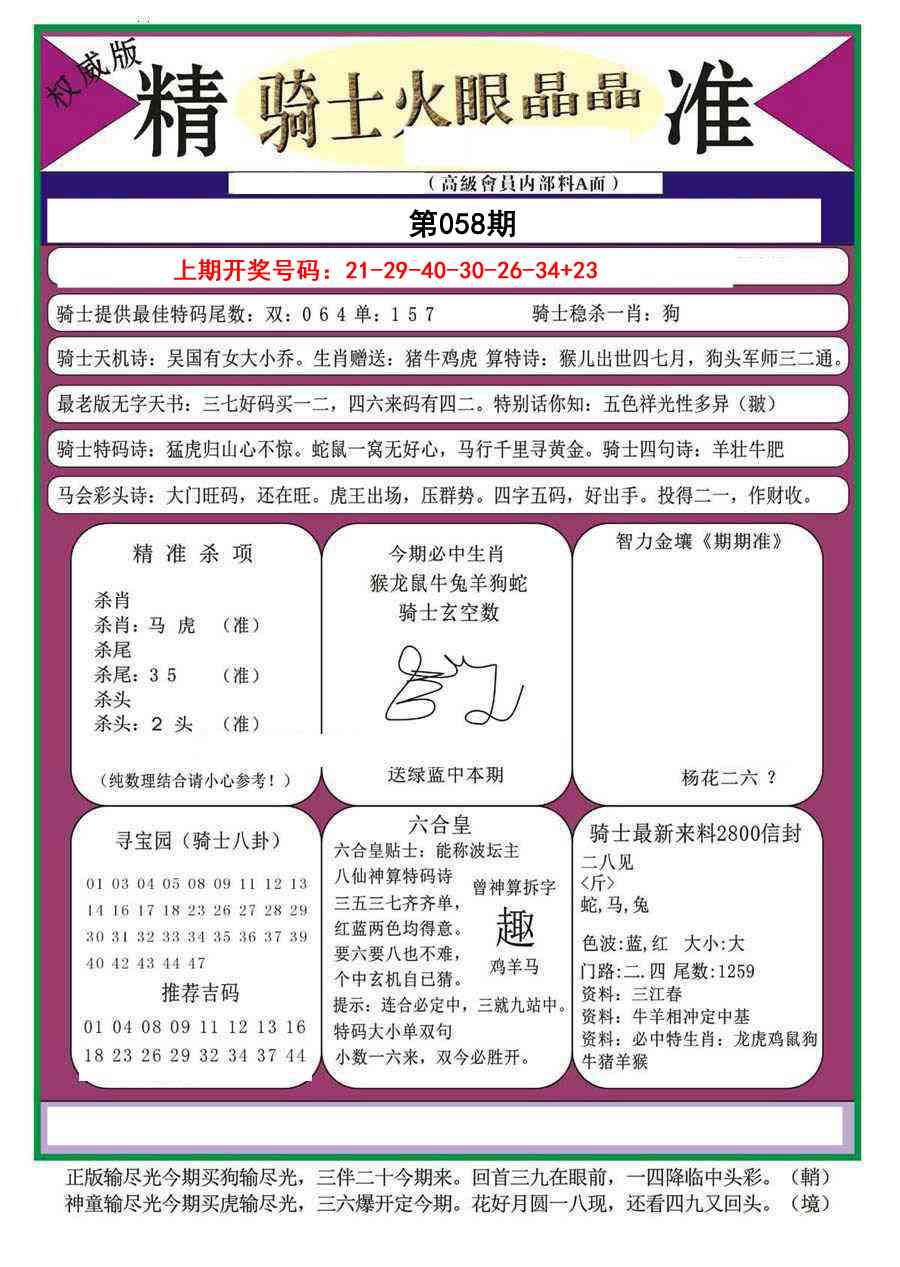 058期骑士火眼晶晶（正）[图]