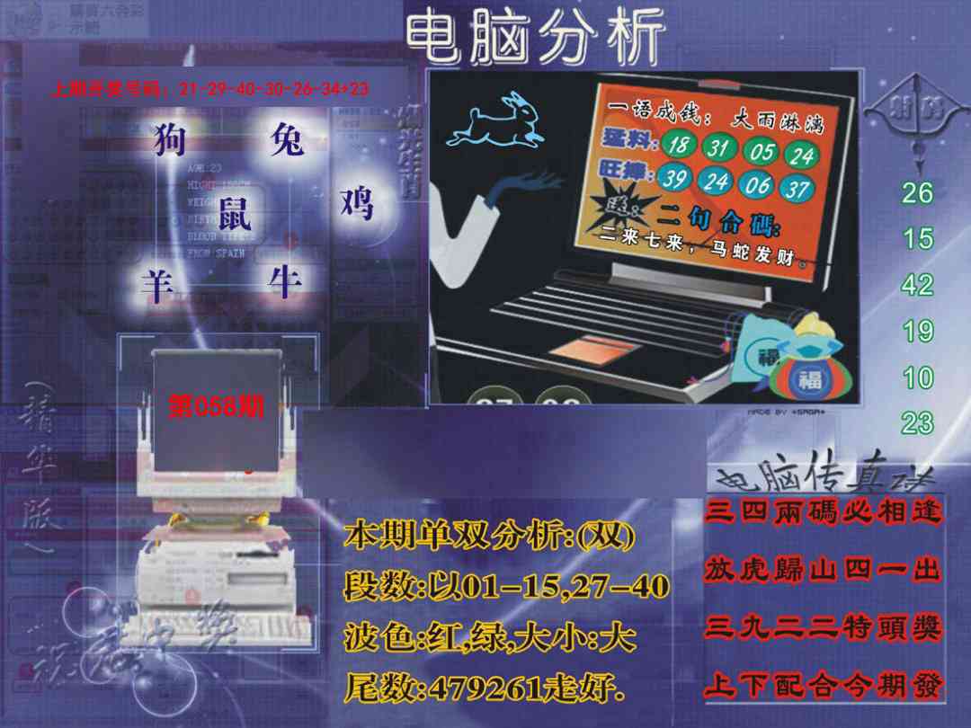 058期正版电脑分析贴士報[图]