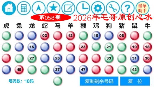 058期毛哥心水[图]