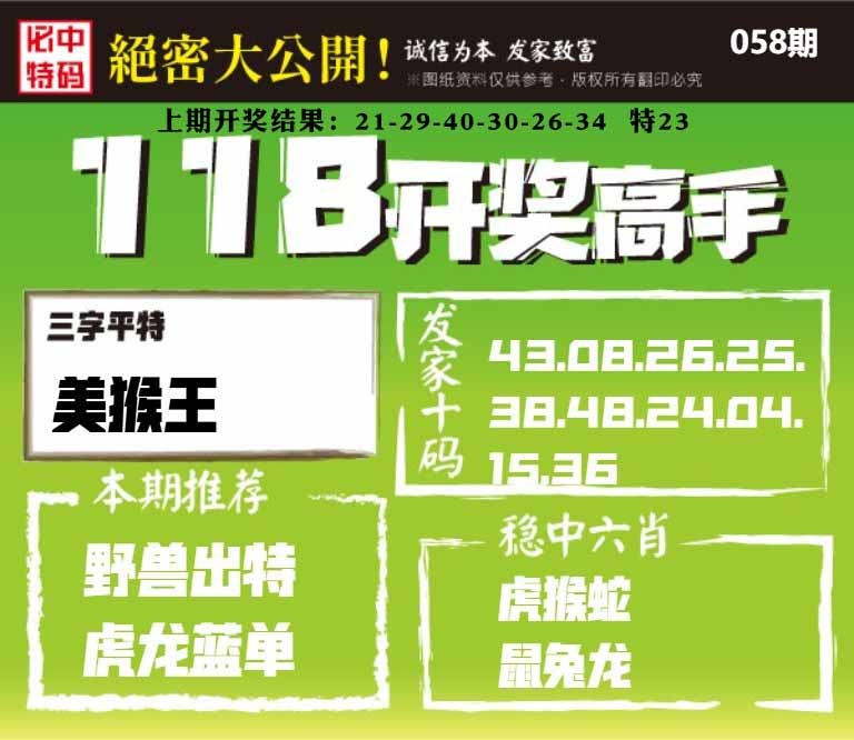 058期118开奖高手[图]